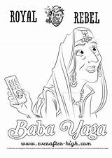 High Yaga Baba Coloring Ever After sketch template
