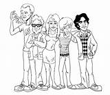 Bang Big Theory Coloring Pages Cartoon Drawing Sketch Template Illustration Awesome sketch template