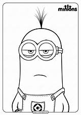 Kevin Coloring Minions Minion Bruyne Coloringoo sketch template