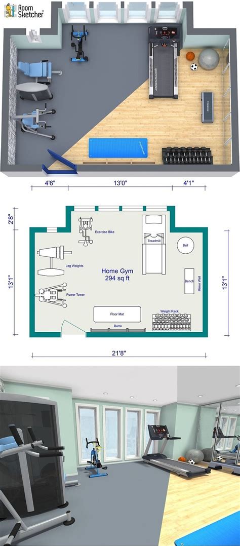 layout home gym floor plan homeplanone
