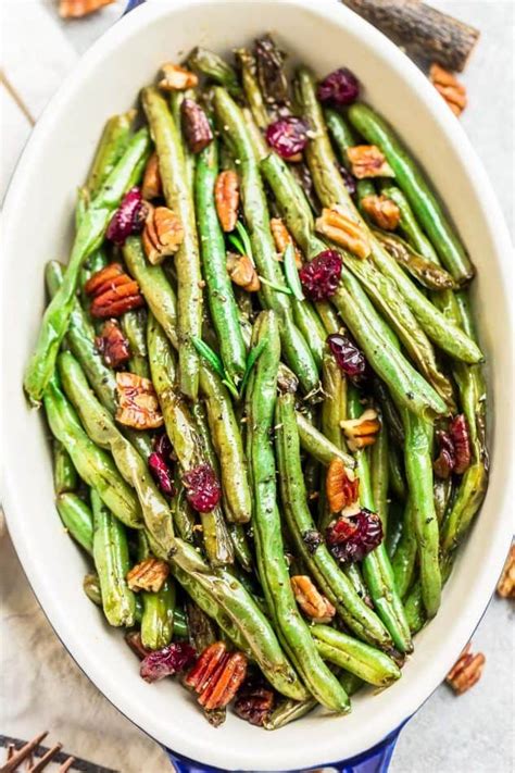roasted green beans  balsamic holiday side dish   roasted