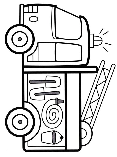 ladder truck coloring pages
