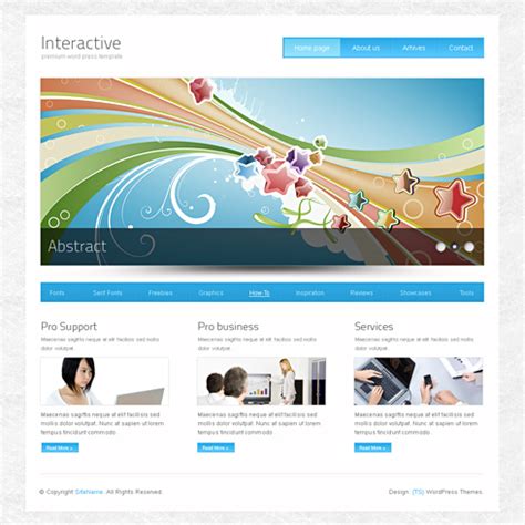 interactive webpage template web blog personal css templates