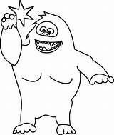 Snowman Abominable Coloring Pages Printable Yeti Monster Drawing Easy Man Line Simple Print Rudolph Color Snow Christmas Kid Sheets Gingerbread sketch template