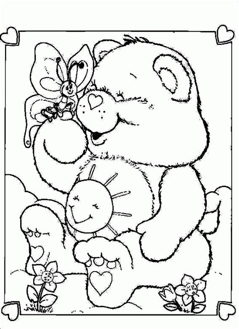 care bear coloring pages  adults coloring home