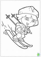 Coloring Winter Explorer Dora Coat Diego Dinokids Print Pages Getdrawings Close Drawing Getcolorings sketch template