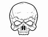 Teschio Maschera Skull Coloringcrew Acolore sketch template