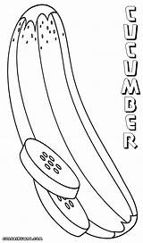 Cucumber Coloring Pages sketch template