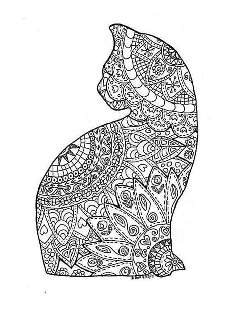 millie  intelligent cat mandala coloring page abstract coloring