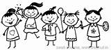 Stick Figures Coloring Happy Pages School Children Girls Little Diversity Celebrating Treehut Boys sketch template