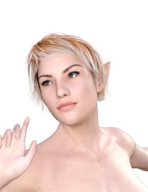 download stl file naked elf woman rigged 3d game character 3d printer