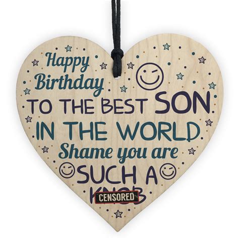 Funny Birthday T For Son Rude Birthday Card For Son Heart