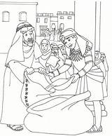 Coloring Joseph Egypt Pages Sheets Sunday School Bible sketch template