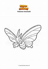 Omot Ausmalbild Colorare Disegno Supercolored Venomoth Wishiwashi Mewtwo Venusaur sketch template