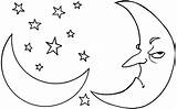 Coloring Moon Pages Crescent Angry Fantasy Getcolorings Phases Kids sketch template