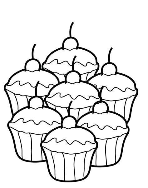 printable cupcake coloring pages  kids kids printable