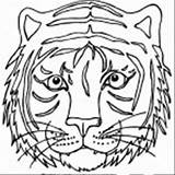 Coloring Tiger Face Pages Mask Printable Template Drawing Color Head Animal Tigers Siberian Er Print Animals Realistic Getdrawings Getcolorings Sketch sketch template