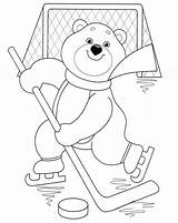 Hiver Hockey Glace Coloriages Deportes Wintersport Invierno Malvorlagen Bonjourlesenfants sketch template