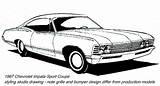 Impala 1967 Clipart 67 Chevrolet Sketch Chevy Coloring Drawings 1965 Drawing Cars Cargurus Car Pages Supernatural Gm Body Ss Lowrider sketch template