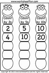 Skip Counting Worksheets Worksheet Printable Grade Math Count 1st Kindergarten Maths Kinder Worksheetfun Activities Preschool sketch template