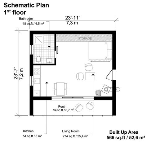 small flat roof house plans