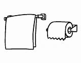 Asciugamano Higienico Igienica Toalla Toallero Toilet Higiénico Acolore Stampare sketch template