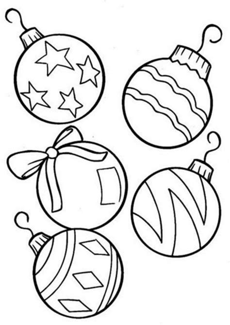 christmas ornament coloring pages tulamama
