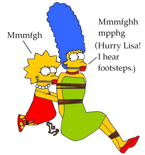 Marge Simpson Tied Up And Ballgagged