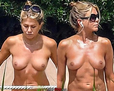 jennifer aniston caught nude sunbathing