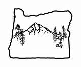 Hood Mt Drawing Getdrawings Oregon sketch template