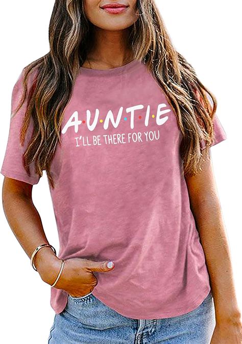 buy auntie shirt for women aunt vibes t shirt funny cute graphic tee