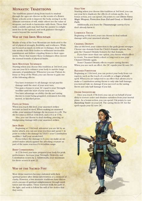 dnd  homebrew barbarian fighter monk  rogue subclasses  dnd classes dnd
