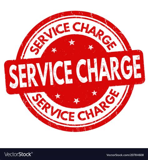 service charge grunge rubber stamp royalty  vector image