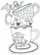 Coloring Pages Teapot Decorative Printable Tea Print Color Drawing sketch template