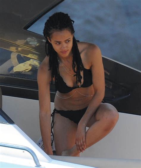 Nathalie Emmanuel Sports A Black Bikini On A Boat With Friends In