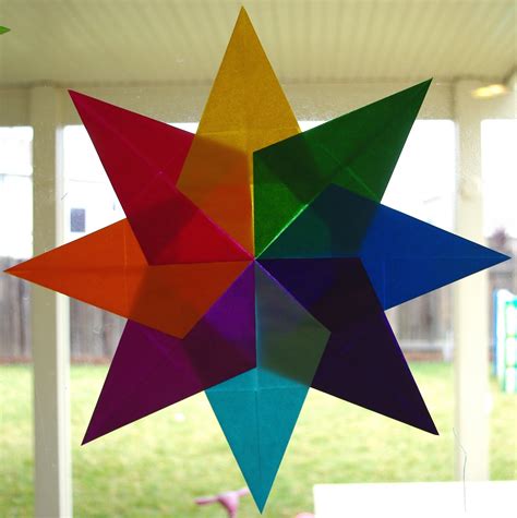 waldorf window stars happiness  homemade