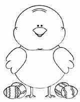 Easter Coloring Chick sketch template