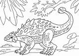 Coloring Ankylosaurus Dinosaur Popular sketch template