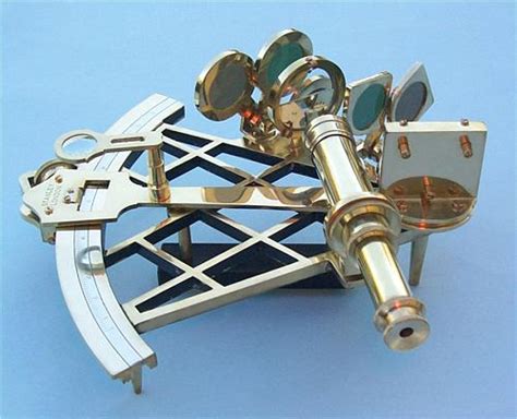 beautiful large eight inch solid brass sextant from the brass compass