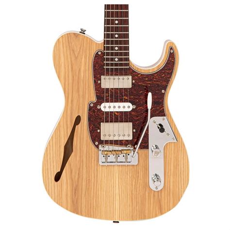 fret king black label country squire semitone deluxe natural ash  gearmusic