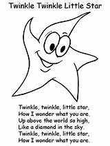 Twinkle Star Little Coloring Pages Nursery Clipart Preschool Rhymes Stars Dividers Activities Rhyme Printable Print Crafts Cliparts Songs Kids Song sketch template