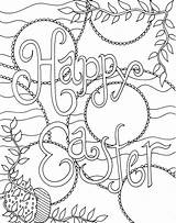 Easter Coloring Pages Happy Adults Coloriage Paques Adulte Worksheet Adult Worksheets Color Therapy Egg Eggs Rabbit Kids Stress Anti sketch template