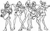 Winx Pages Coloring Coloringpages1001 Para sketch template