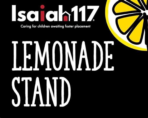 lemonade stand challenge — isaiah 117 house