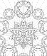 Geometry Sacred Dodecahedron Stellated Fractal Vectorified sketch template