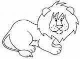 Lion Coloring Pages Template Lions Cartoon Cute Colouring Preschool Little Printable Color Animal Templates Sheets Getcoloringpages Library Clipart Animals sketch template