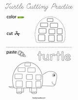 Turtle Cursive sketch template