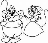 Gus Jaq Mouse Cinderella sketch template