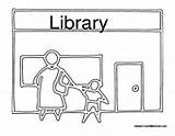 Community Library Building Buildings Coloring Pages Colormegood sketch template
