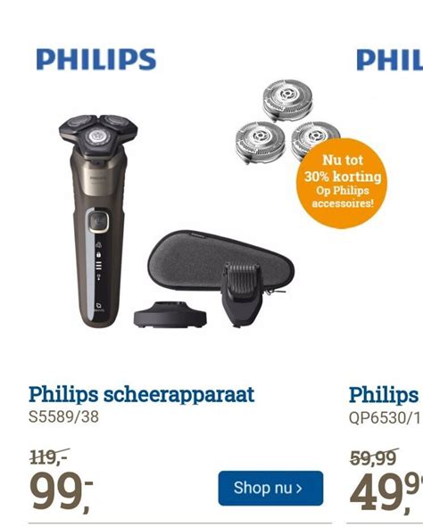 philips scheerapparaat  aanbieding bij bcc